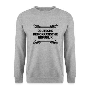 ich komme aus der Zone - Unisex Pullover - Weißgrau meliert - Vorne - Alina (178cm) & Michal (187cm)