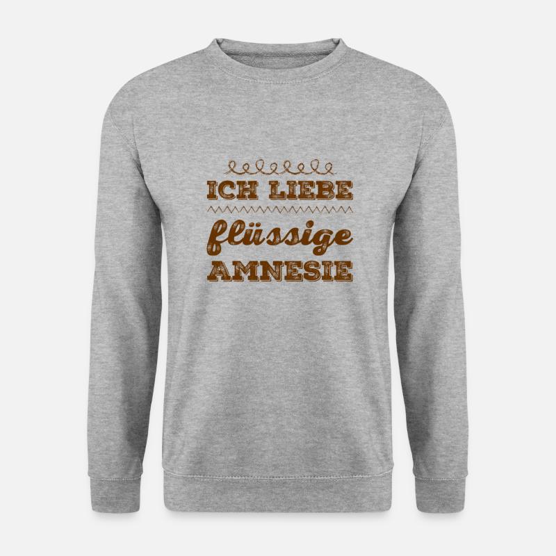 ich will vergessen - Unisex Pullover - Weißgrau meliert