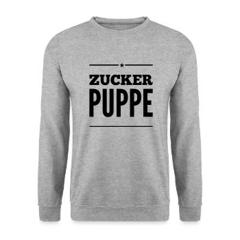 ich bin eine Augenweide - Unisex Pullover - Weißgrau meliert - Vorne - Alina (178cm) & Michal (187cm)