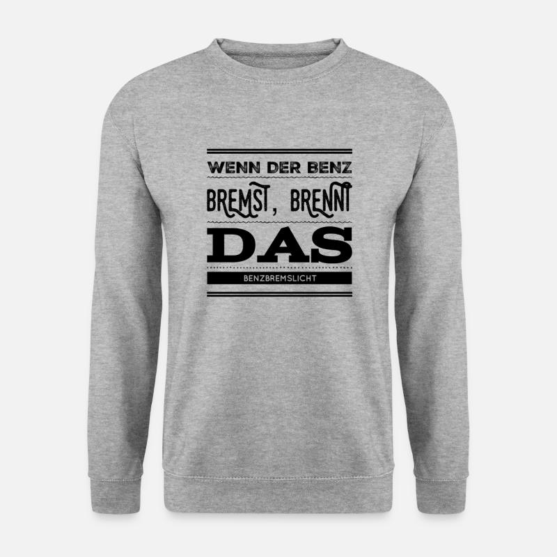 ich bremse - Unisex Pullover - Weißgrau meliert