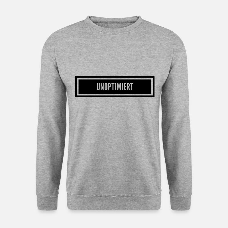 ich habe Optimierungspotenzial - Unisex Pullover - Weißgrau meliert