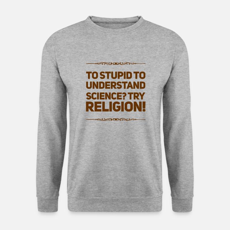 Wissenschaft kann nicht jeder - Unisex Pullover - Weißgrau meliert