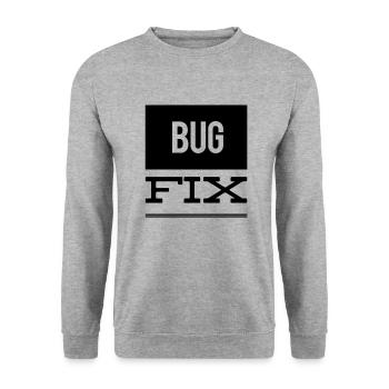 Troubleshooting is always possible - Unisex Sweatshirt - salt & pepper - Front - Alina (178cm) & Michal (187cm)