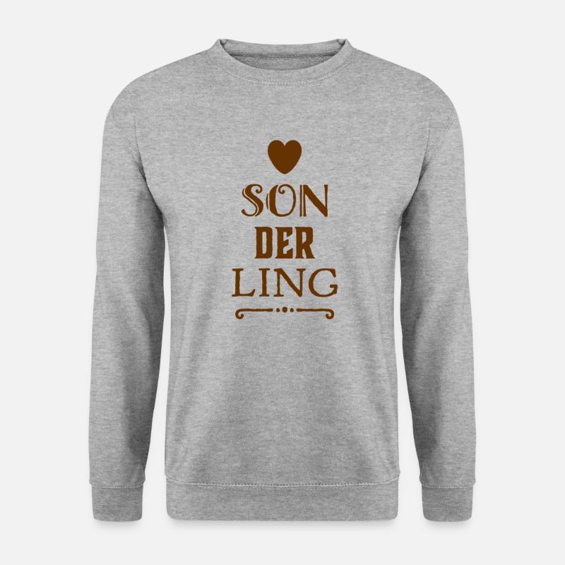 ich bin ein Sonderling - Unisex Pullover - Weißgrau meliert