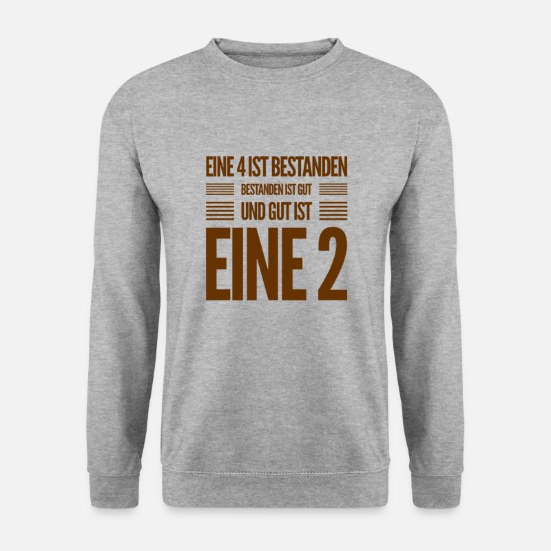 Prüfungsergebnis - Unisex Pullover - Weißgrau meliert