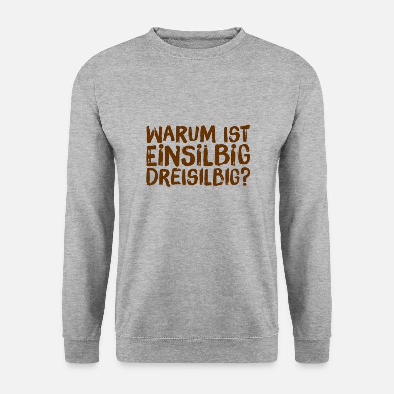 das ist verwirrend - Unisex Pullover - Weißgrau meliert