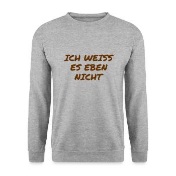 I don't know - Unisex Sweatshirt - salt & pepper - Front - Alina (178cm) & Michal (187cm)