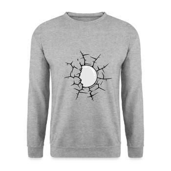 Billard Golf Tischtennis Pool Bowling Geschenk - Unisex Pullover - Weißgrau meliert - Vorne - Alina (178cm) & Michal (187cm)
