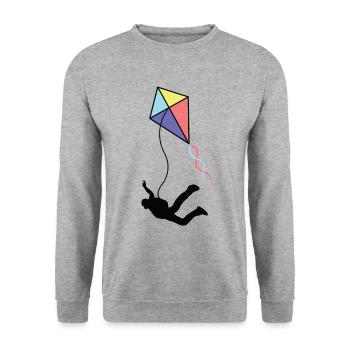 Fallschirmspringen Drachensteigen Geschenk - Unisex Pullover - Weißgrau meliert - Vorne - Alina (178cm) & Michal (187cm)