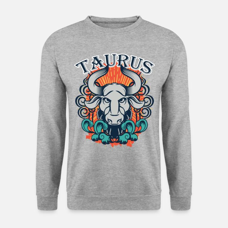 Team Stier Sternzeichen Geschenkidee Geschenk - Unisex Pullover - Weißgrau meliert
