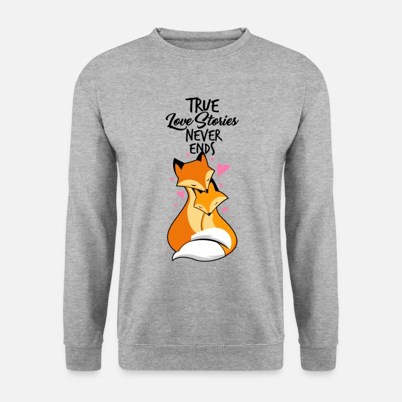 Lovers - foxes in love - Unisex Sweatshirt - salt & pepper