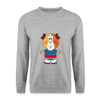 MEERSCHWEINCHEN - INLINER - INLINE SKATES - SPORT - Unisex Pullover - Weißgrau meliert - Vorne - Alina (178cm) & Michal (187cm)
