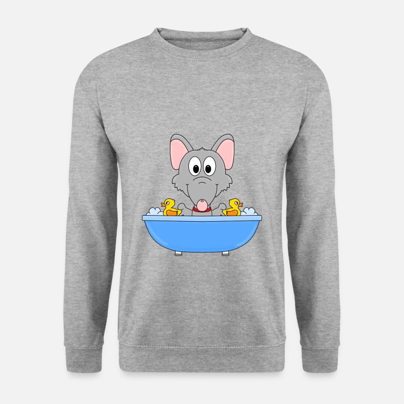 WASSERRATTE - RATTE - BADEWANNE - TIERISCH - Unisex Pullover - Weißgrau meliert