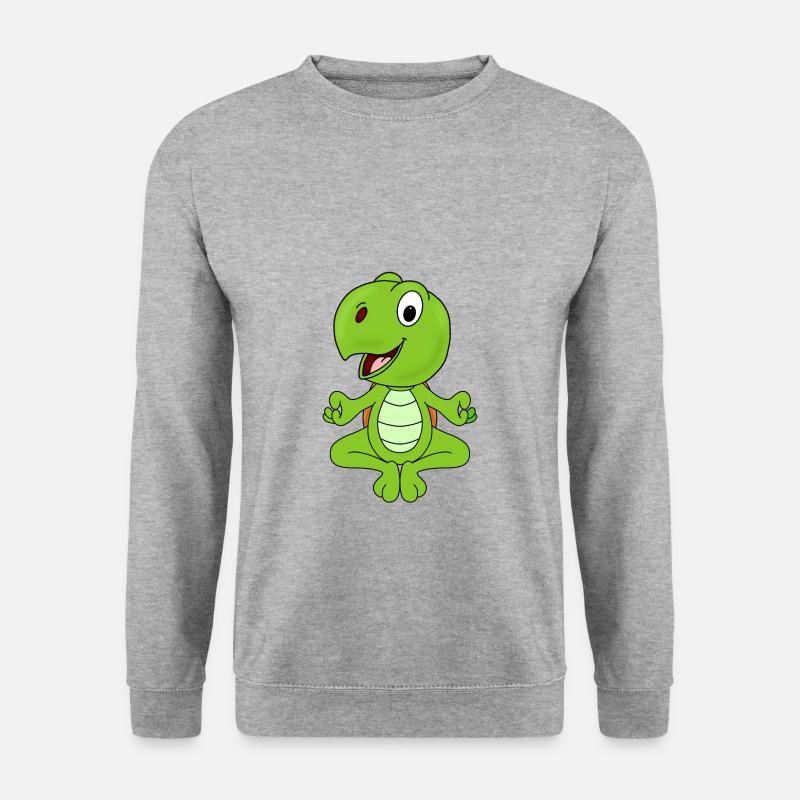 YOGA - PILATES - SCHILDKRÖTE - TIERISCH - TIER - Unisex Pullover - Weißgrau meliert