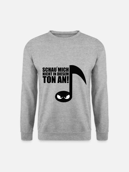 SCHAU´MICH NICHT IN DIESEM TON AN! - NOTE - MUSIK - Unisex Pullover - Weißgrau meliert