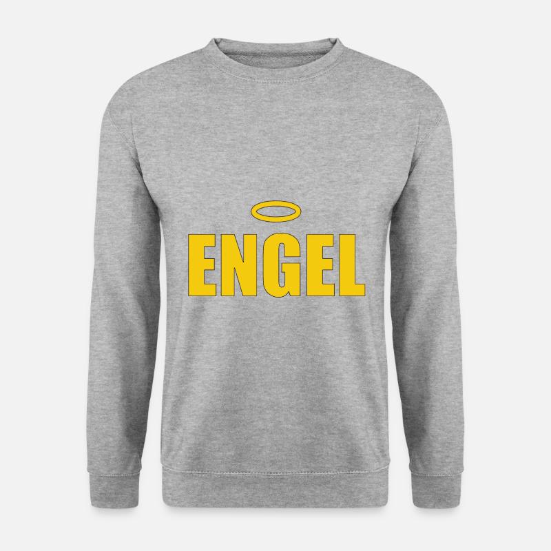ENGEL - HIMMEL - HEILIGENSCHEIN - Unisex Pullover - Weißgrau meliert