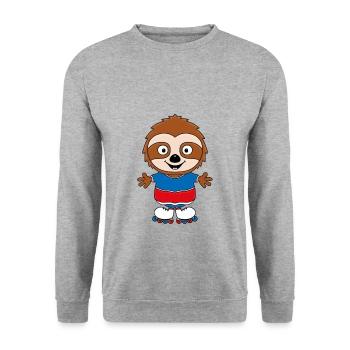 INLINE SKATES - SPORT - FITNESS - FAULTIER - Unisex Pullover - Weißgrau meliert - Vorne - Alina (178cm) & Michal (187cm)