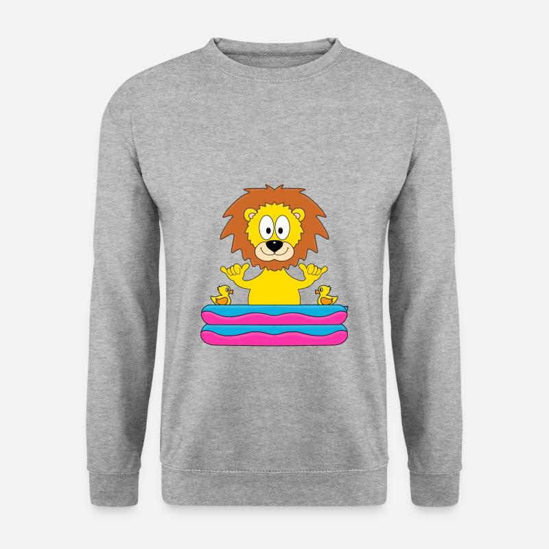 LÖWE - POOL - PLANSCHBECKEN - SHAKA - Unisex Pullover - Weißgrau meliert