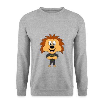 IGEL - SECURITY - BODYGUARD - TÜRSTEHER - TIER - Unisex Pullover - Weißgrau meliert - Vorne - Alina (178cm) & Michal (187cm)
