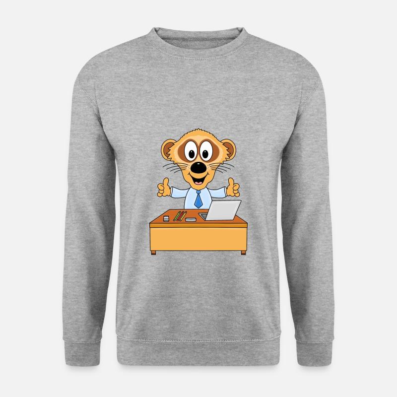 ERDMÄNNCHEN - ARBEIT - JOB - BERUF - MITARBEITER - Unisex Pullover - Weißgrau meliert