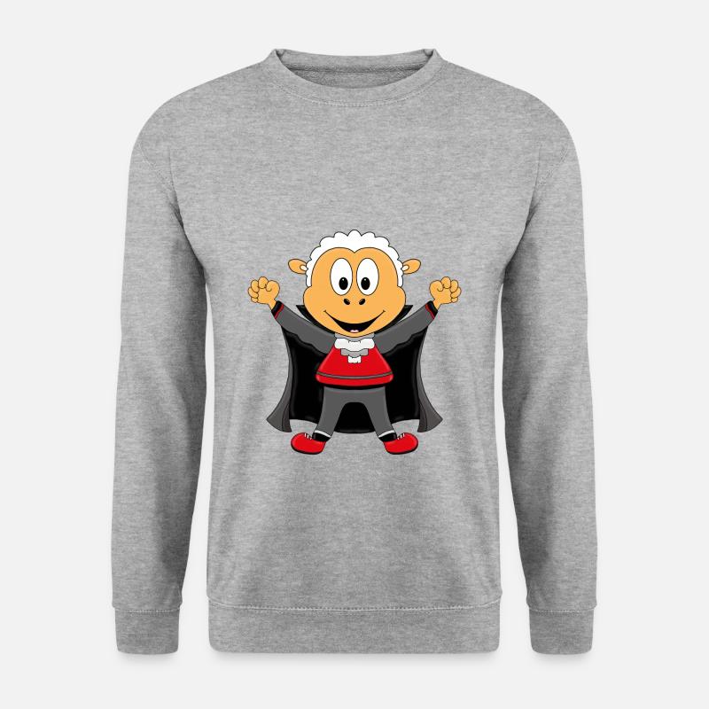 SCHAF - VAMPIR - DRACULA - HALLOWEEN - Unisex Pullover - Weißgrau meliert