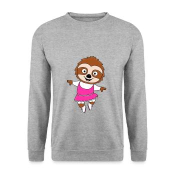 FAULTIER - TANZEN - TÄNZERIN - BALLETT - BALLERINA - Unisex Pullover - Weißgrau meliert - Vorne - Alina (178cm) & Michal (187cm)