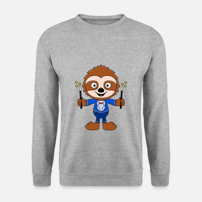 ZAUBERER - FAULTIER - TIER - KIND - BABY - Unisex Pullover - Weißgrau meliert