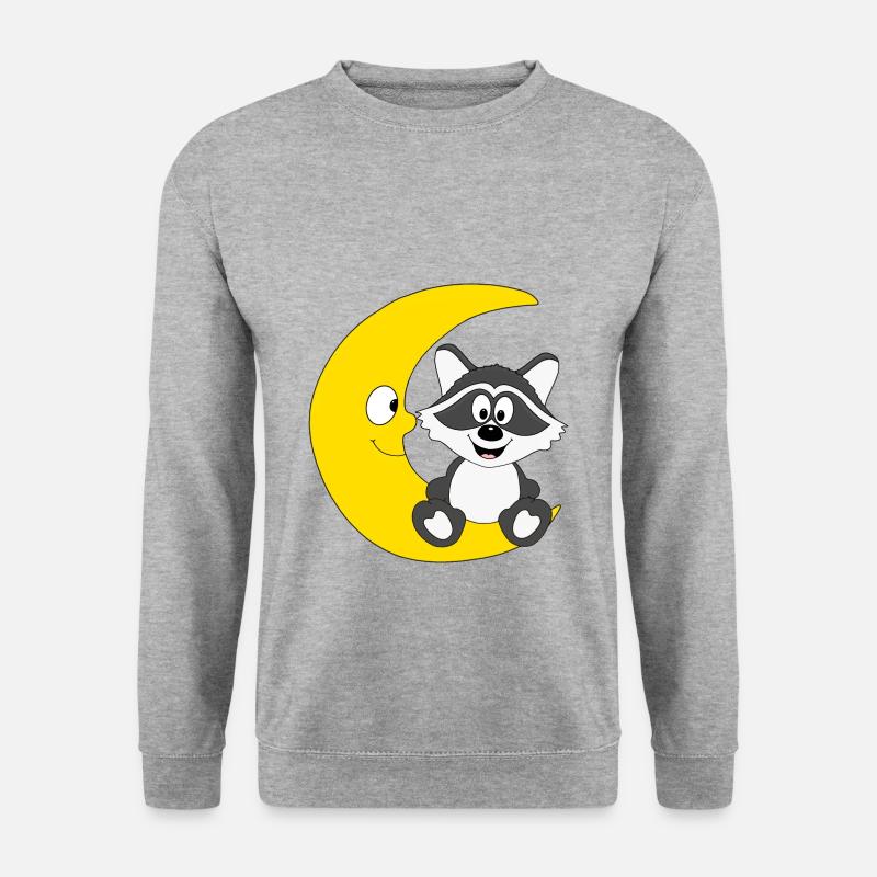WASCHBÄR - MOND - TIER - KIND - BABY - Unisex Pullover - Weißgrau meliert