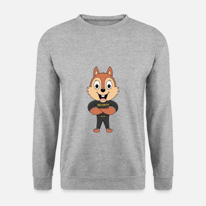 EICHHÖRNCHEN - SECURITY - TIER - TIERISCH - Unisex Pullover - Weißgrau meliert