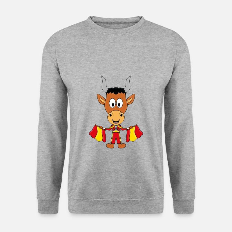 TORERO - STIER - SPANIEN - TIER - Unisex Pullover - Weißgrau meliert