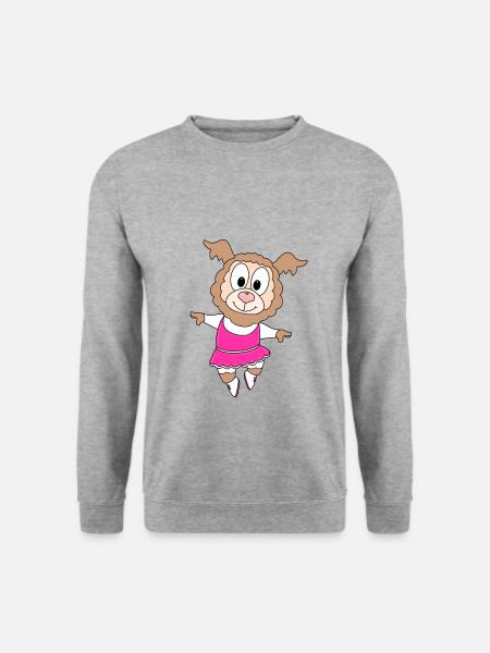 BALLERINA - BALLETT - TANZEN - LAMA - ALPAKA - Unisex Pullover - Weißgrau meliert