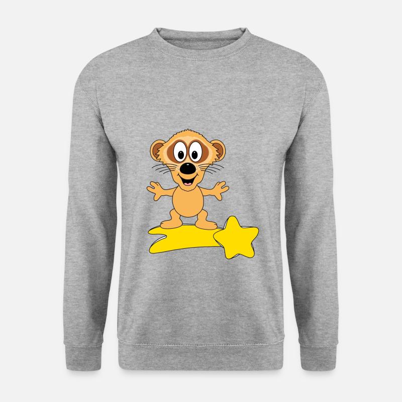 ERDMÄNNCHEN - STERNSCHNUPPE - SURFER - TIER - Unisex Pullover - Weißgrau meliert