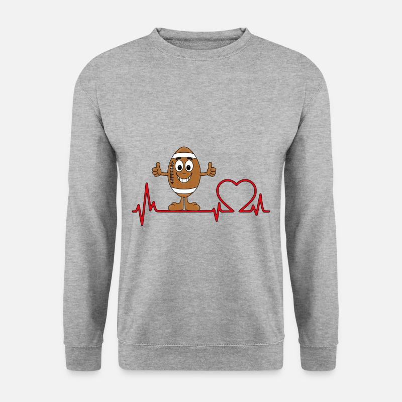 AMERICAN FOOTBALL - Unisex Pullover - Weißgrau meliert