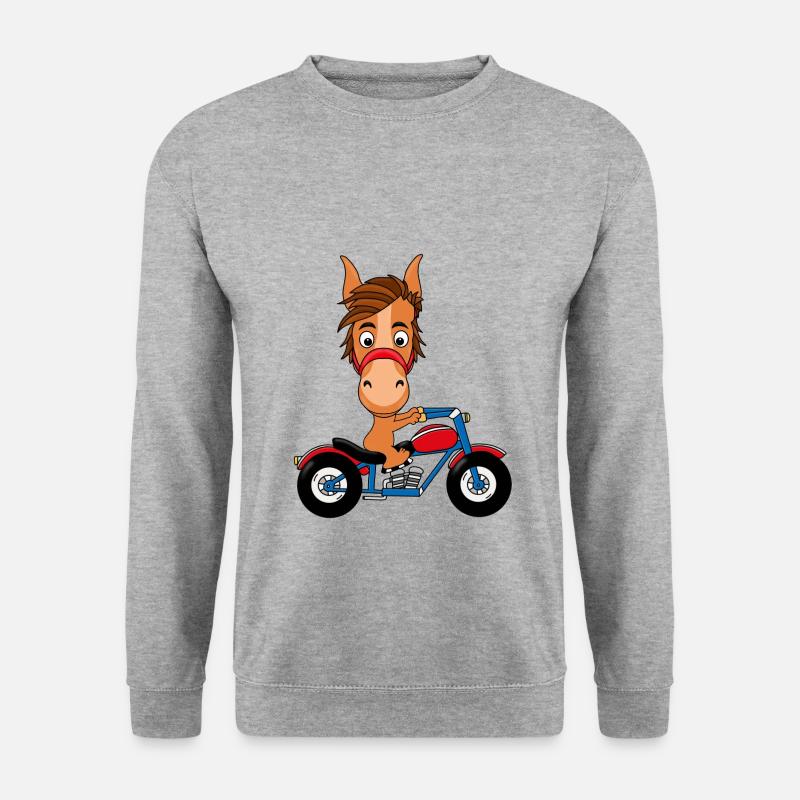 PFERD - PONY - BIKER - Unisex Pullover - Weißgrau meliert