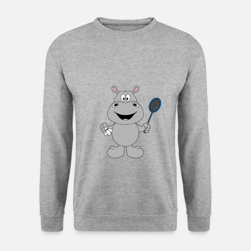 NILPFERD - HIPPO - Unisex Pullover - Weißgrau meliert