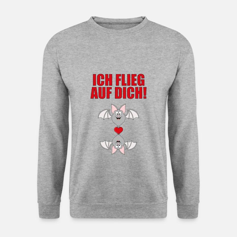 FLEDERMAUS - FLEDERMÄUSE - Unisex Pullover - Weißgrau meliert