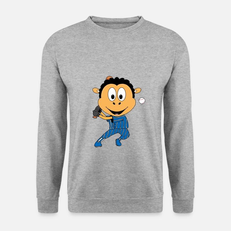 SCHAF - BASEBALL - Unisex Pullover - Weißgrau meliert