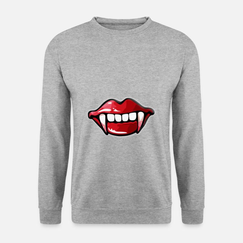 VAMPIR - HALLOWEEN - Unisex Pullover - Weißgrau meliert