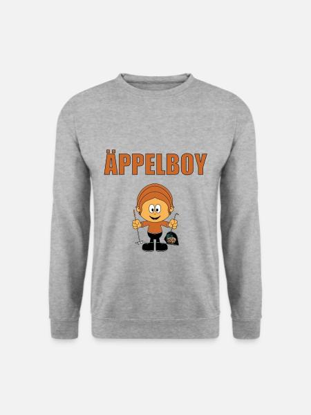 ÄPPELBOY - JUNGE - AUSMISTEN - STALL - PFERD - Unisex Pullover - Weißgrau meliert