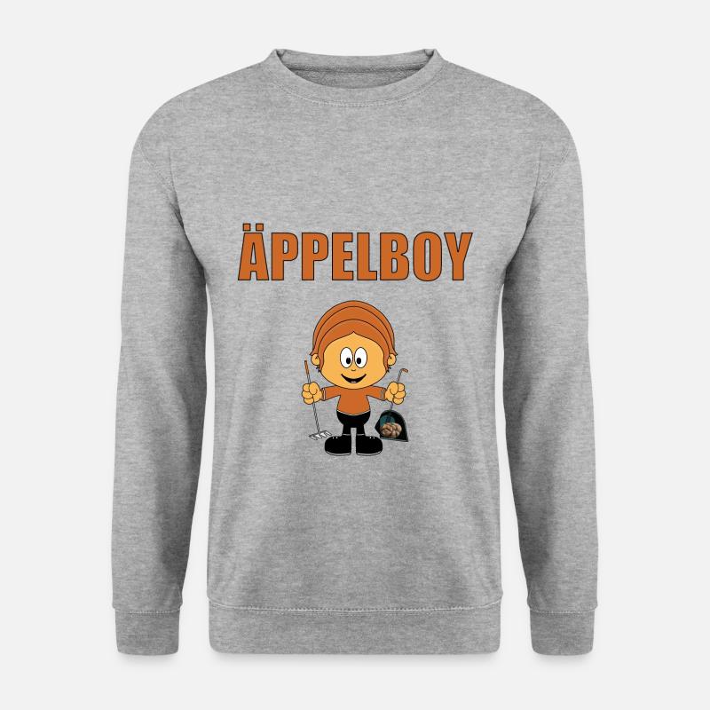 ÄPPELBOY - JUNGE - AUSMISTEN - STALL - PFERD - Unisex Pullover - Weißgrau meliert