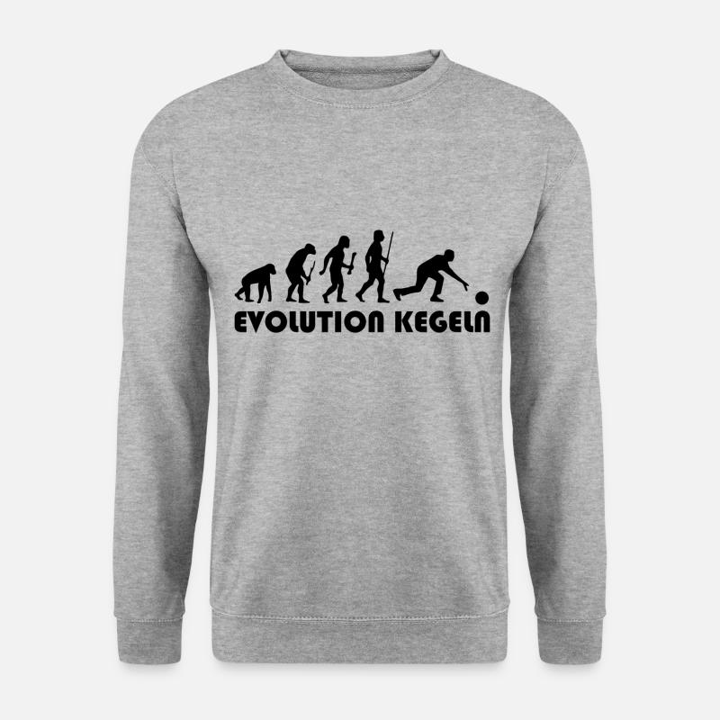 Evolution du bowling - Sweat-shirt Unisexe - gris chiné