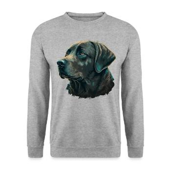Gentle Labrador Retriever - Unisex Sweatshirt - salt & pepper - Front - Alina (178cm) & Michal (187cm)