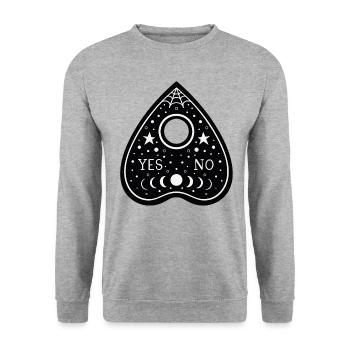 Oui ou pas de magie - Sweat-shirt Unisexe - gris chiné - Devant - Alina (178cm) & Michal (187cm)