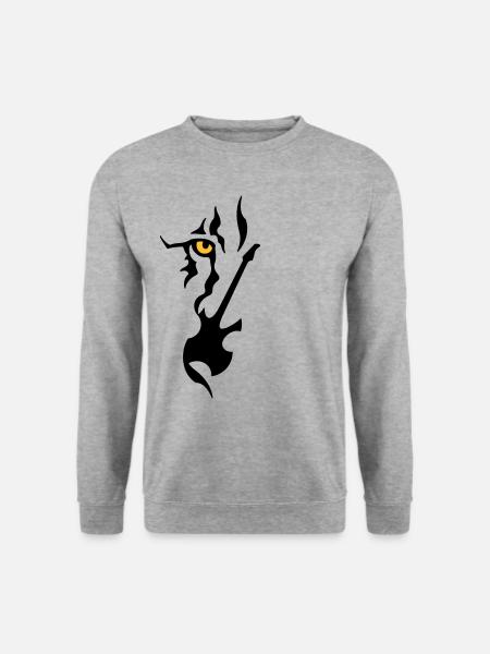 Rock and Roar Guitar Solo - Unisex Pullover - Weißgrau meliert