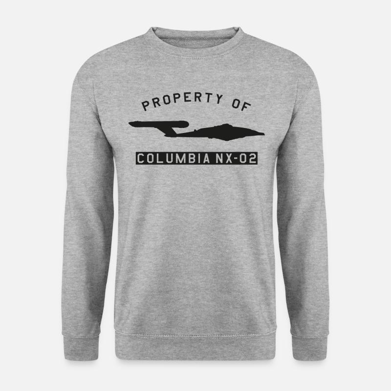 Star Trek Enterprise Property Of Columbia NX-02 - Unisex Pullover - Weißgrau meliert