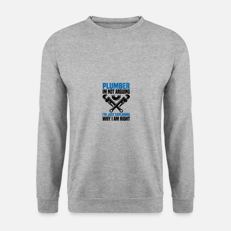 Handwerker - Unisex Pullover - Weißgrau meliert