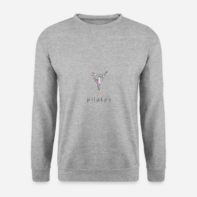 Pilates - Unisex Pullover - Weißgrau meliert