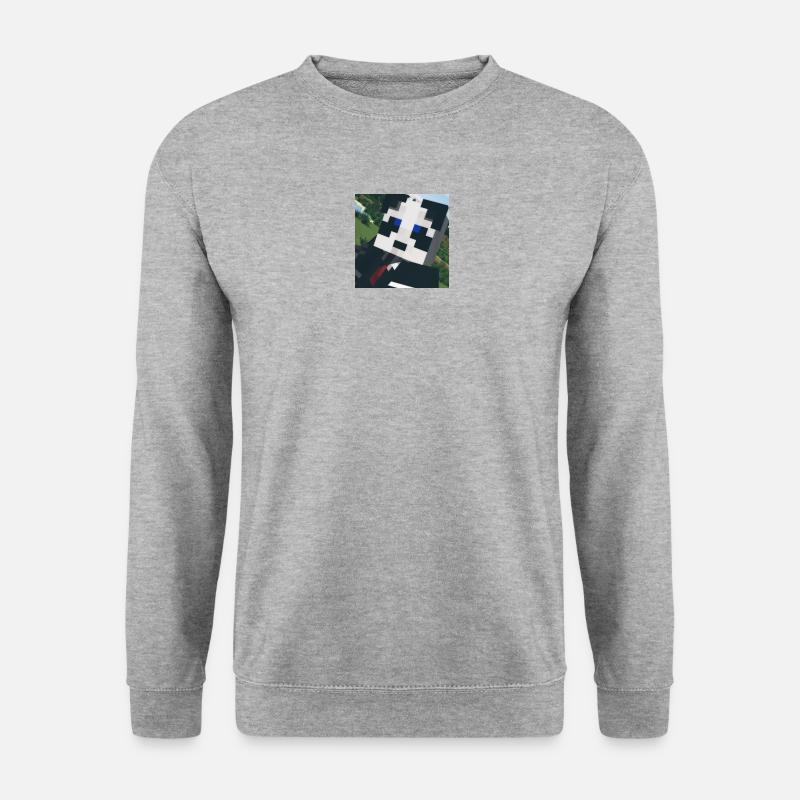 Panda Gamer - Unisex Pullover - Weißgrau meliert