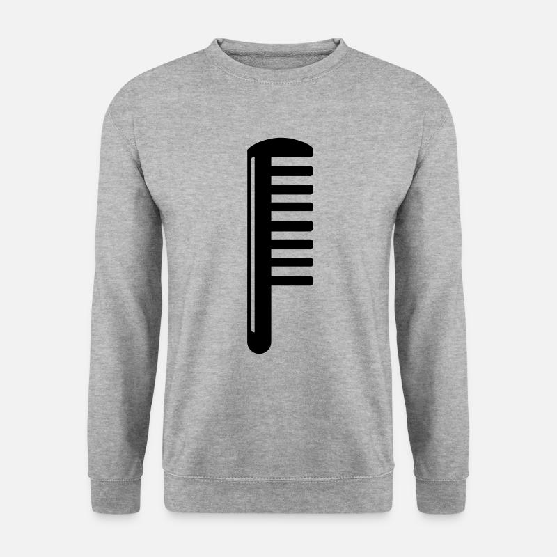 Kamm Friseur icon - Unisex Pullover - Weißgrau meliert