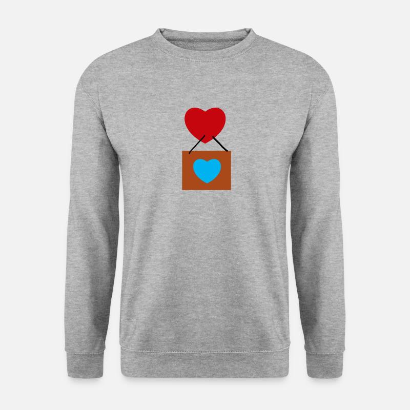 Luftballon - Unisex Pullover - Weißgrau meliert